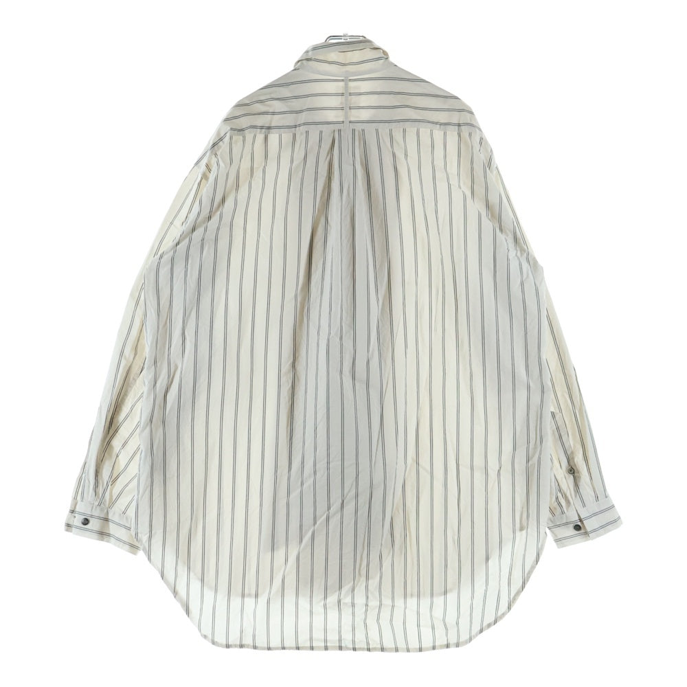 SUBLATIONS(サブレーションズ) STRIPE SHIRT ストライプ柄 ボウタイ 長袖シャツ ベージュ S081303