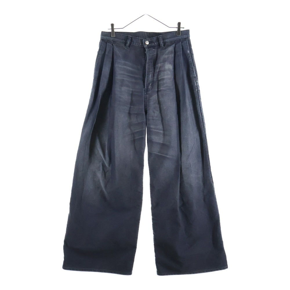 SUBLATIONS(サブレーションズ) 24AW MOLESKINE 2TUCK WIDE BAGGY PANTS モールスキン 2タック ワイド バギーパンツ ブラック S121405
