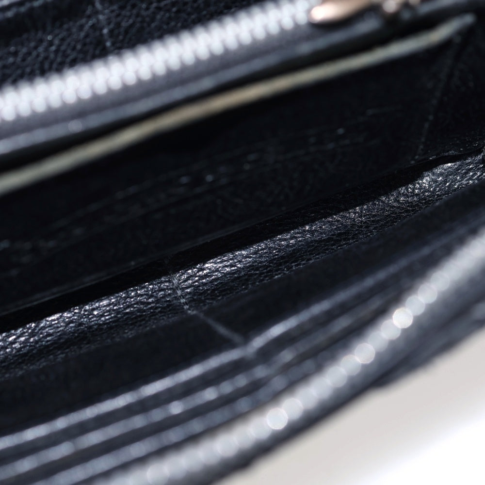 CHROME HEARTS(クロムハーツ) REC F ZIP QUILTED WALLET キルティング セメタリークロス レザーウォレット 財布 ブラック