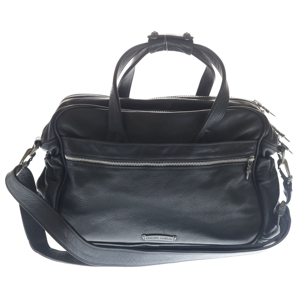CHROME HEARTS(クロムハーツ) DIAPER BAG LEATHER SHOULDER 2WAY BAG ダイパー レザー ショルダー ハンドバッグ ブラック
