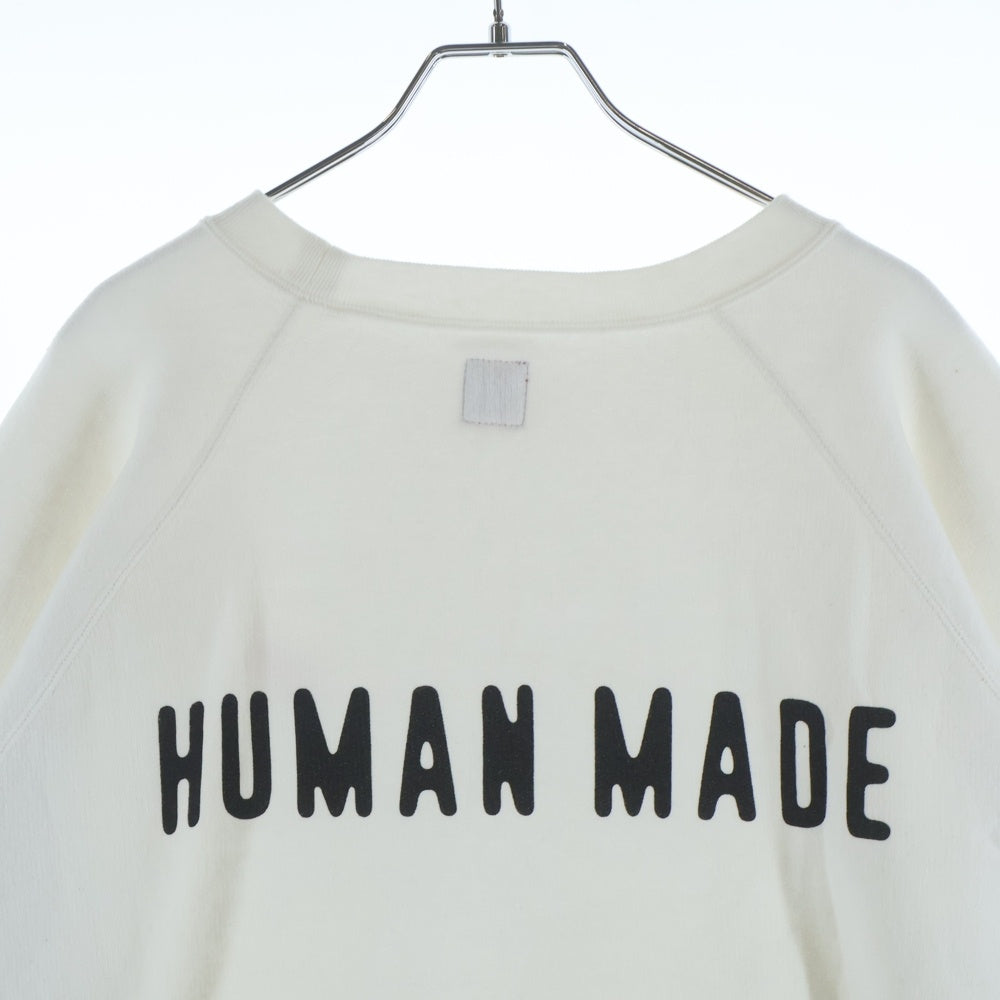 HUMAN MADE(ヒューマンメイド) ハートロゴワッペン プルオーバークルーネックスウェットシャツ トレーナー ホワイト