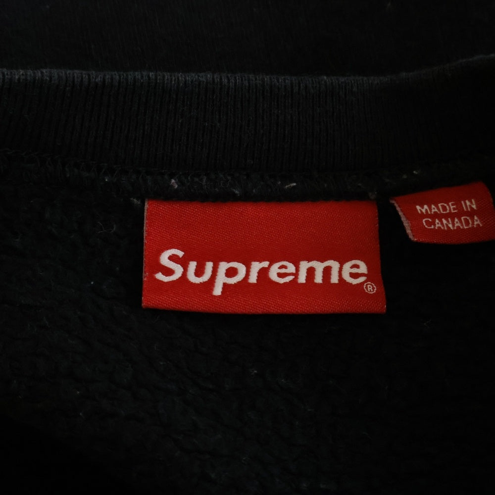SUPREME(シュプリーム) 21AW Shattered Logo Crewneck ロゴプリント プルオーバークルーネックスウェットシャツ トレーナー ブラック