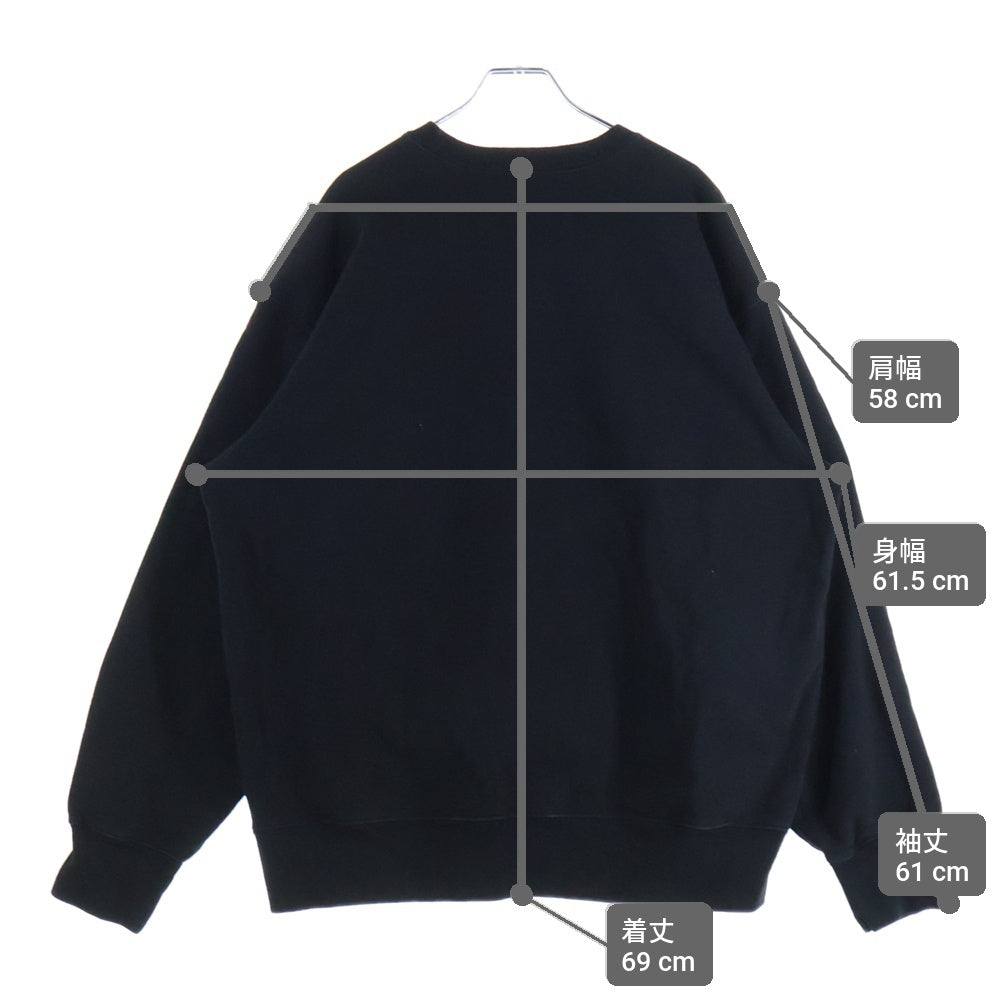 SUPREME(シュプリーム) 21AW Shattered Logo Crewneck ロゴプリント プルオーバークルーネックスウェットシャツ トレーナー ブラック