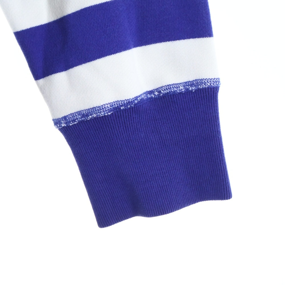 SUPREME(シュプリーム) 07AW Striped Crest Hoodie ストライプ クレスト フロントロゴワッペン プルオーバーフーディー パーカー ブルー