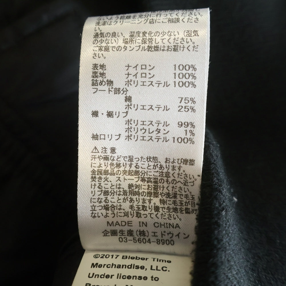 ALPHA INDUSTRIES(アルファ インダストリーズ) ×JUSTIN BIEBER MA-1 ジャスティンビーバー ロゴプリント フーデッドボンバージャケット ブラック TA0130-8401