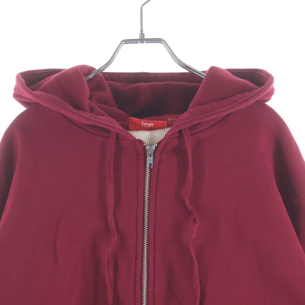 SUPREME(シュプリーム) 18AW Thermal Zip Up Sweatshirt サーマル ジップアップスウェットシャツ パーカー フーディー レッド
