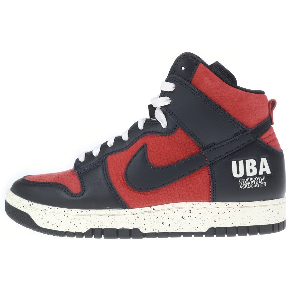 NIKE(ナイキ) ×UNDERCOVER DUNK HIGH UBA アンダーカバー ダンク ハイカットスニーカー ブラック/レッド US9.5/27.5cm DD9401-600