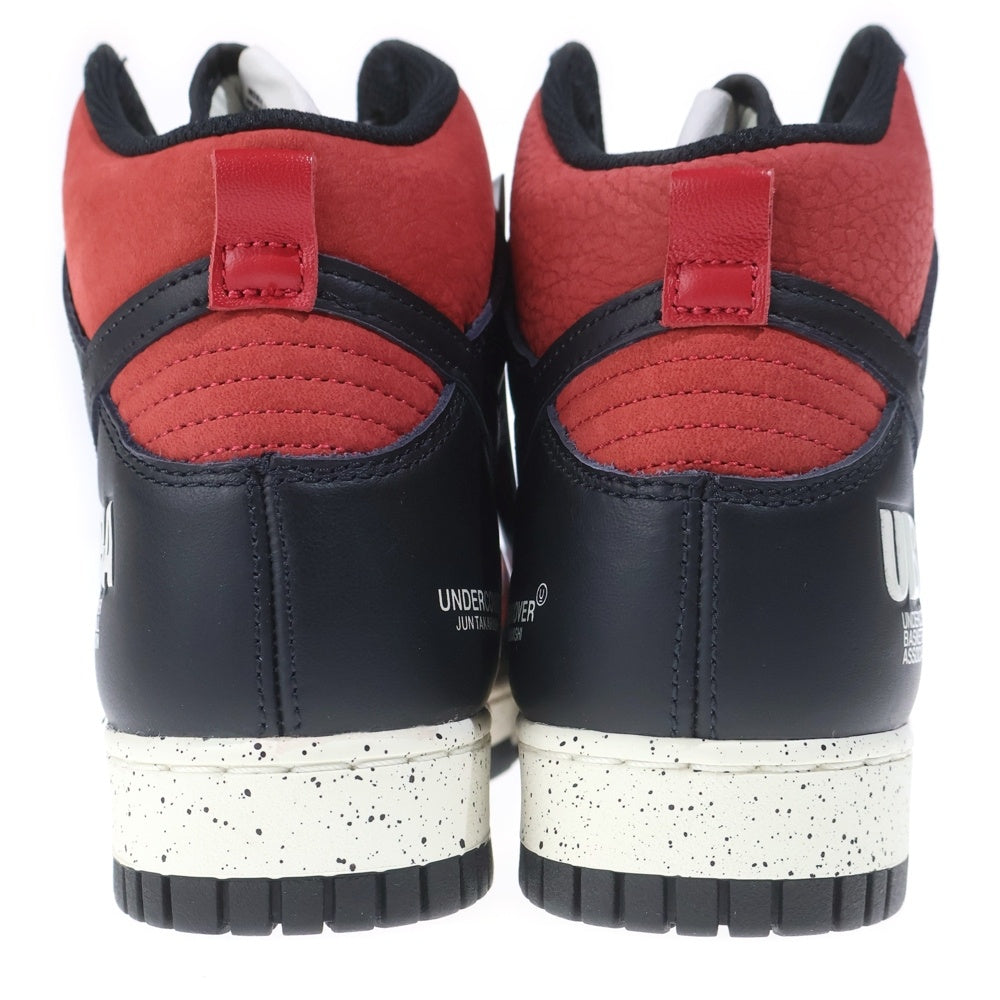 NIKE(ナイキ) ×UNDERCOVER DUNK HIGH UBA アンダーカバー ダンク ハイカットスニーカー ブラック/レッド US9.5/27.5cm DD9401-600