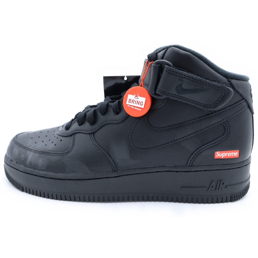 NIKE(ナイキ) ×SUPREME AIR FORCE 1 MID BLACK シュプリーム エアフォースワン ミッドカットスニーカー ブラック US9.5/27.5cm FZ8784-001