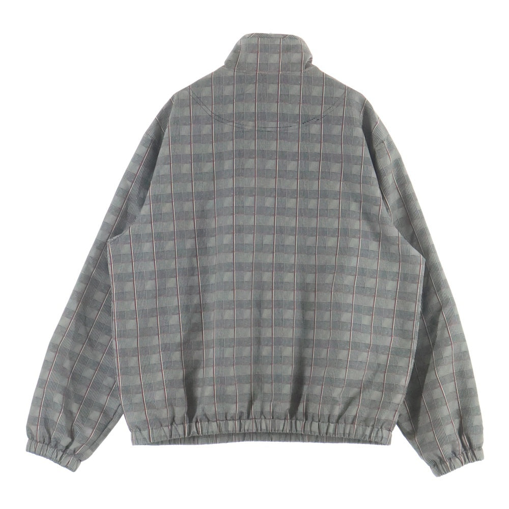SUPREME(シュプリーム) 20SS Track HAlf Zip Pullover ロゴエンブロイダリー チェック柄 トラック ハーフジップ プルオーバージャケット ブラウン