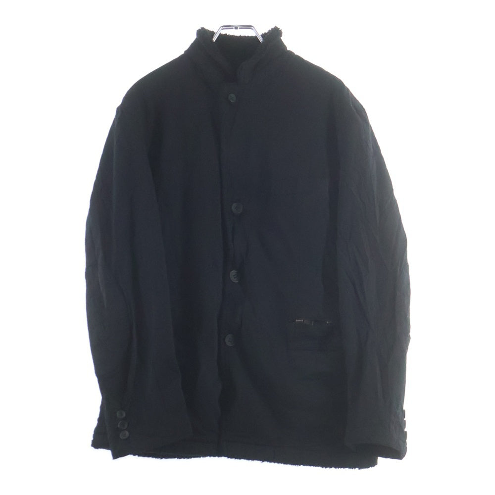 COMME des GARCONS HOMME(コムデギャルソンオム) 05AW AD2005 裏地ボア 製品染め ポリ縮ショールカラージャケット ブラック HP-J049