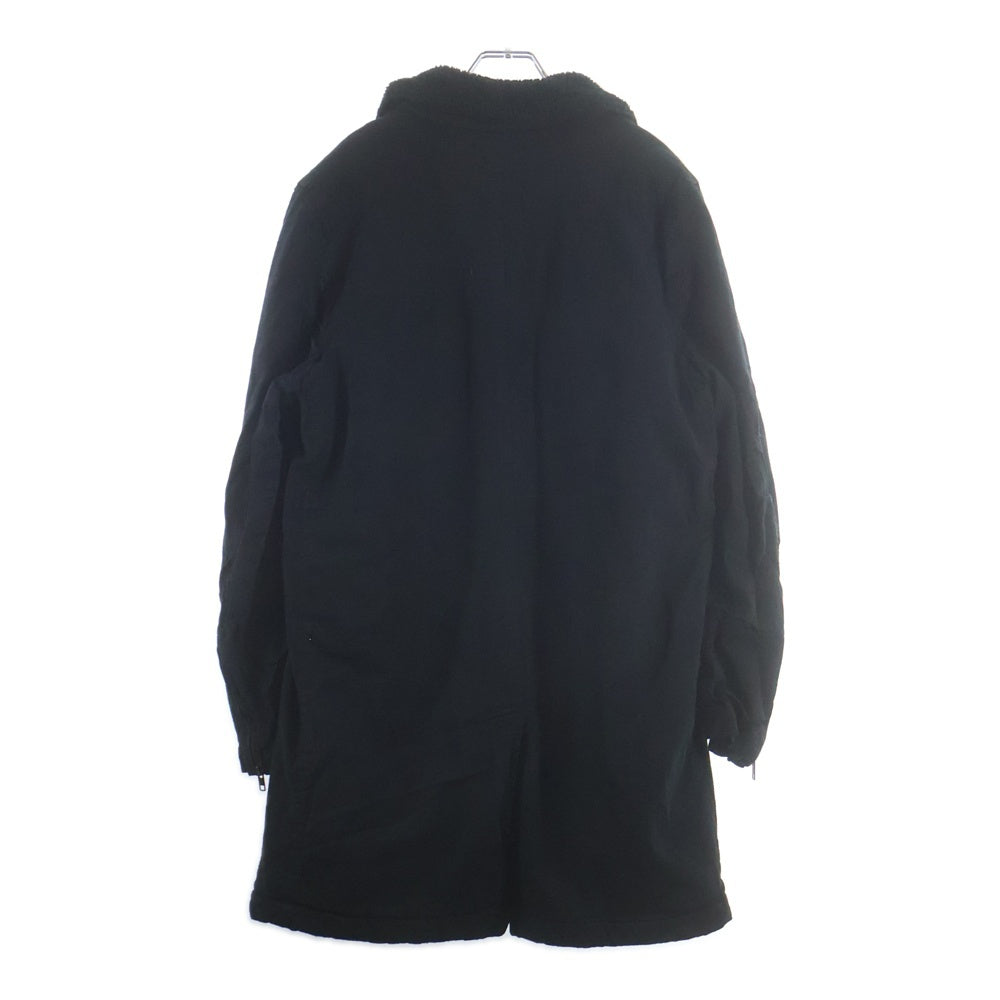 COMME des GARCONS HOMME(コムデギャルソンオム) 05AW AD2005 裏地ボア 製品染め ポリ縮ロングコート ブラック HP-C007