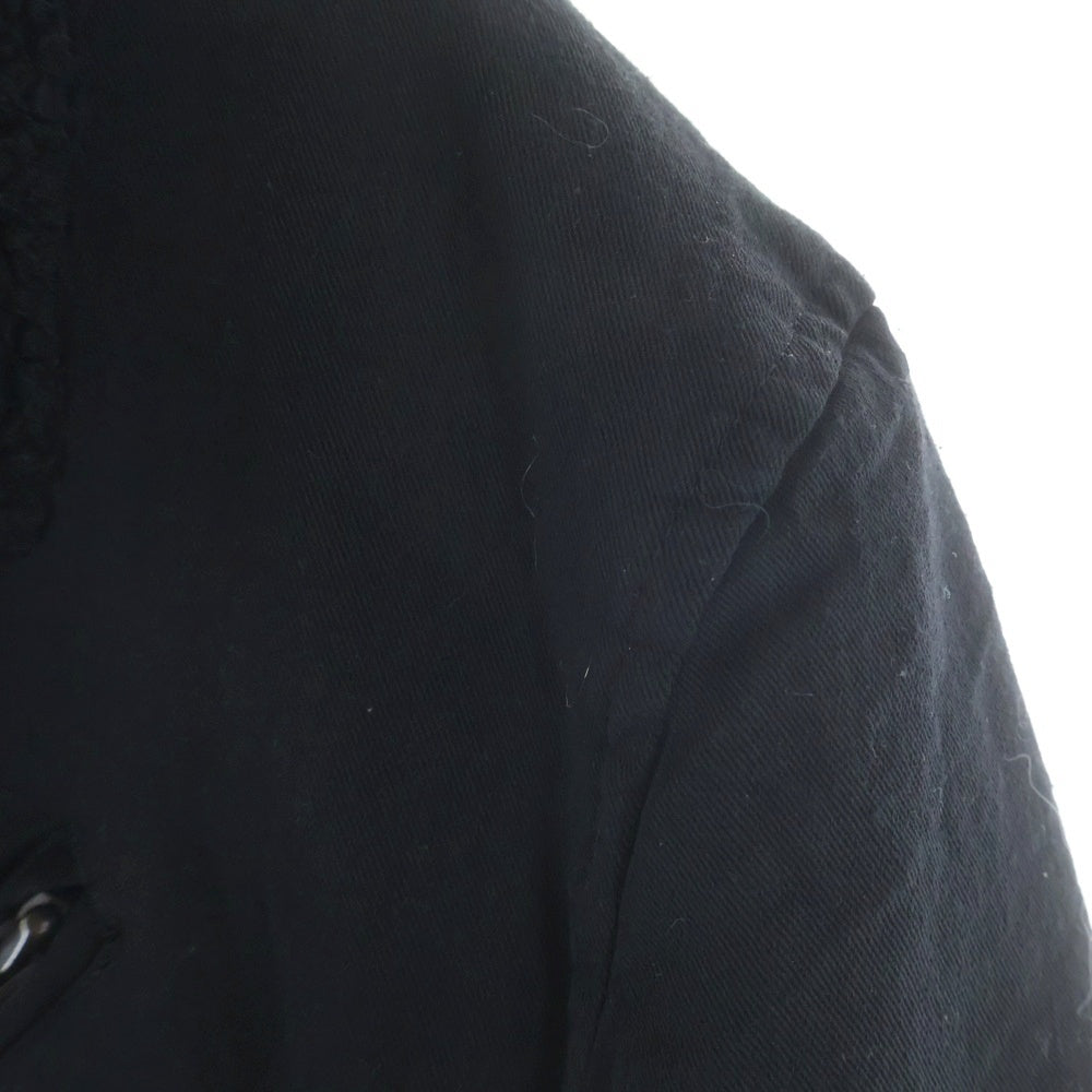 COMME des GARCONS HOMME(コムデギャルソンオム) 05AW AD2005 裏地ボア 製品染め ポリ縮ロングコート ブラック HP-C007