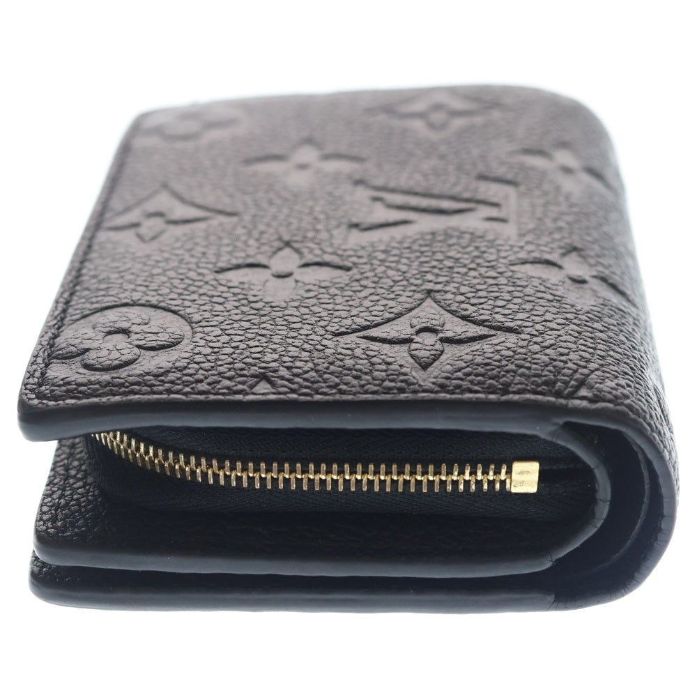 LOUIS VUITTON(ルイヴィトン) ポルトフォイユ クレア アンプラントレザー コンパクトウォレット 二つ折り財布 ブラック M80151 RFID レディース