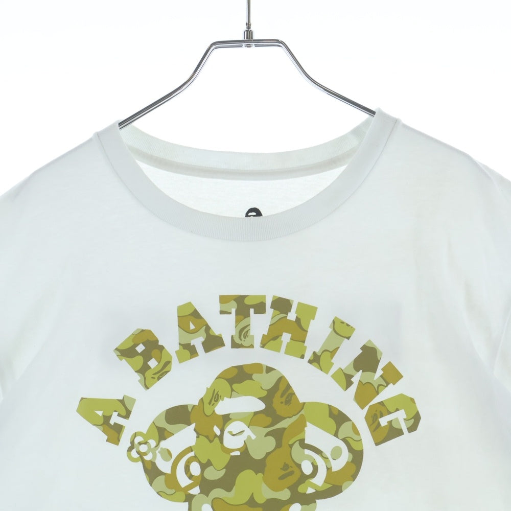 A BATHING APE(アベイシングエイプ) BAPEMANIA GOLD CARD CAMO ベイプマニア ゴールド カード カモ クルーネック 半袖Tシャツ ホワイト
