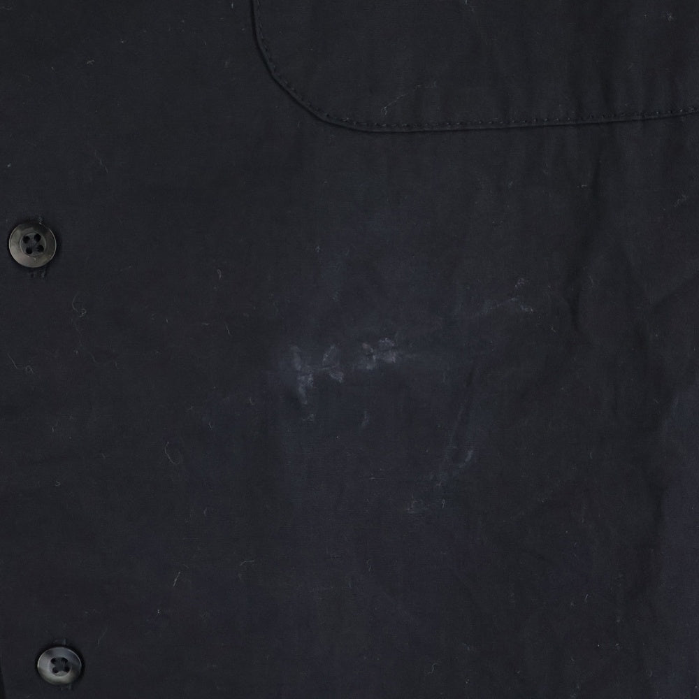 THE BLACK EYE PATCH(ブラックアイパッチ) HWC EMBROIDERED OPEN COLLARED L/S SHIRT ロゴエンブロイダリー オープンカラー 長袖シャツ ブラック BEPSS25TP07