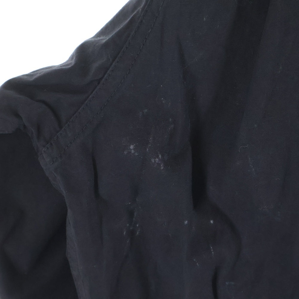 THE BLACK EYE PATCH(ブラックアイパッチ) HWC EMBROIDERED OPEN COLLARED L/S SHIRT ロゴエンブロイダリー オープンカラー 長袖シャツ ブラック BEPSS25TP07