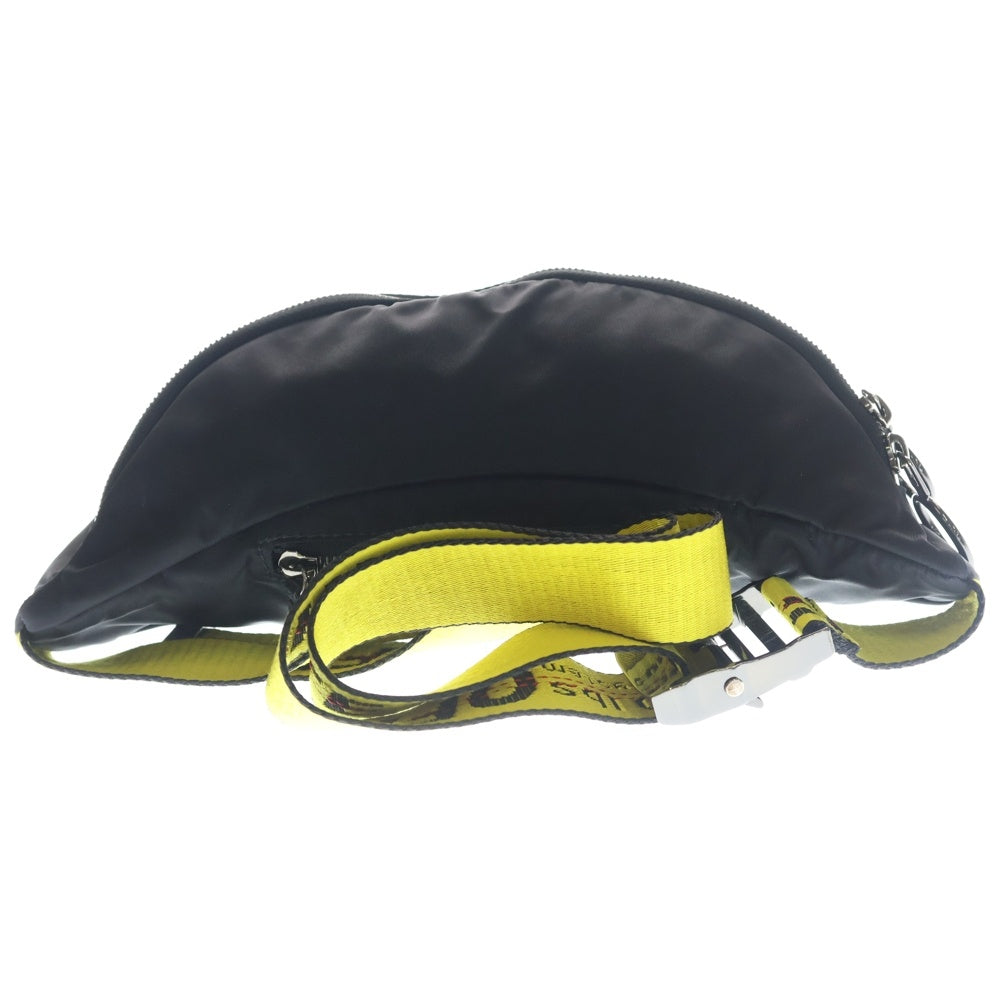 OFF-WHITE(オフホワイト) BASIC FANNYPACK ベーシックファニーパック インダストリアルベルト ボディバッグ ブラック/イエロー OMNA074E19E48002