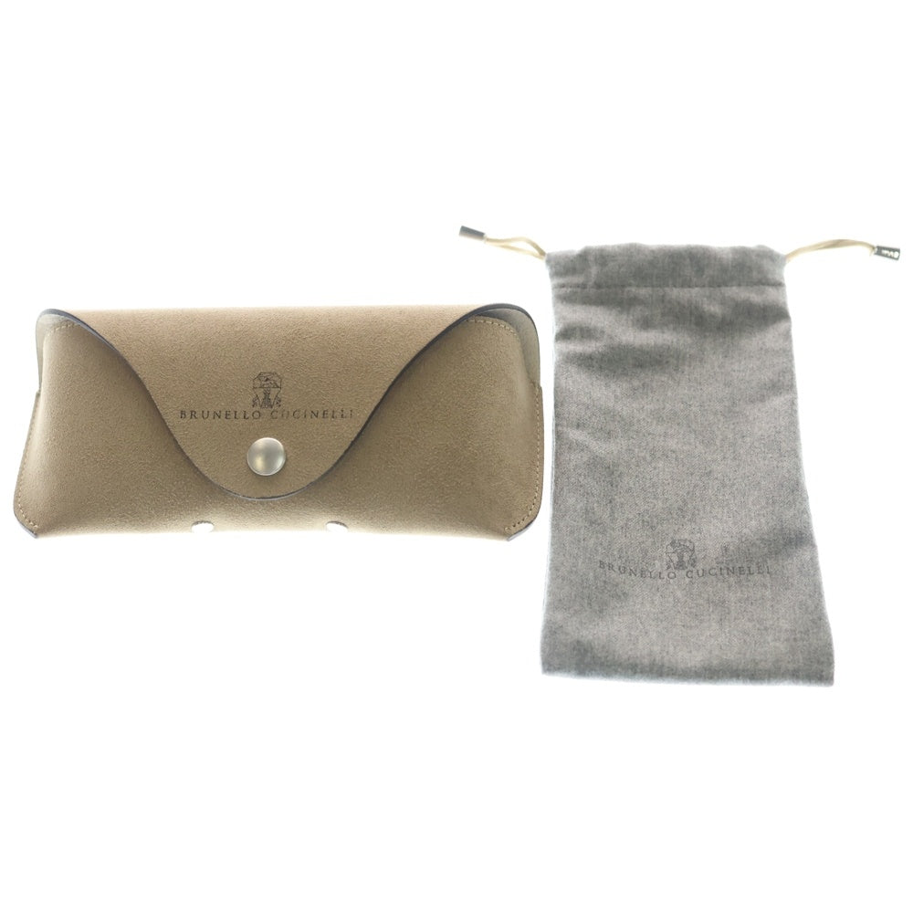 BRUNELLO CUCINELLI(ブルネロクチネリ) BC2011ST ティアドロップシェイプ カラーレンズ サングラス メガネ シルバー/ブルー