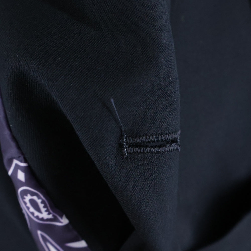 SOPHNET.(ソフネット) 16SS 裏地バンダナ総柄 2Bテーラードジャケット ノータック スラックスパンツ セットアップスーツ ブラック SOPH-160013/SOPH-160015