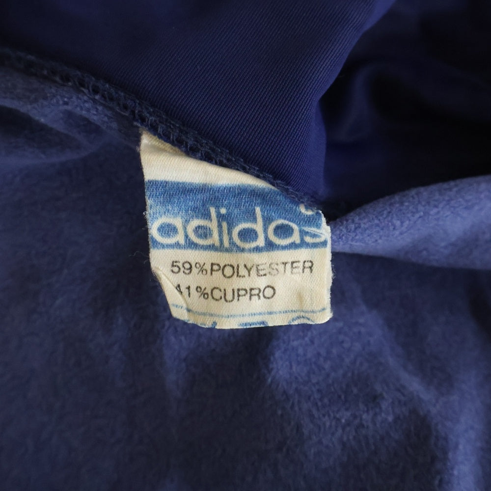 adidas(アディダス) 70S VINTAGE ユーロヴィンテージ トレフォイルロゴ 八の字ジップ ポリエステル トラックジャケット ジャージ ネイビー