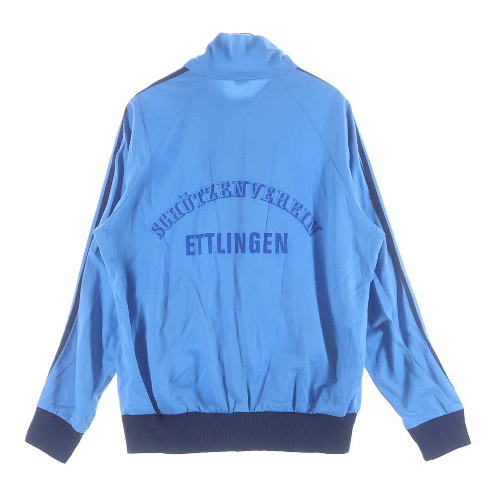 adidas(アディダス) 80-90S VINTAGE ユーロヴィンテージ トレフォイルロゴ 万国旗タグ 八の字ジップ ポリエステル トラックジャケット ジャージ ブルー