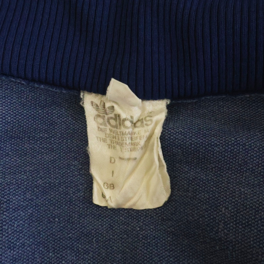 adidas(アディダス) 70S VINTAGE ユーロヴィンテージ 胸ポケット トレフォイルロゴ刺繍 トラックジャケット ジャージ ネイビー