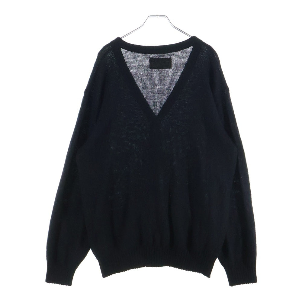 WACKO MARIA(ワコマリア) 23AW MARBLE MOHAIR KNIT CARDIGAN マーブルモヘアニット カーディガン セーター ブラック 23FW-WMK-KN10