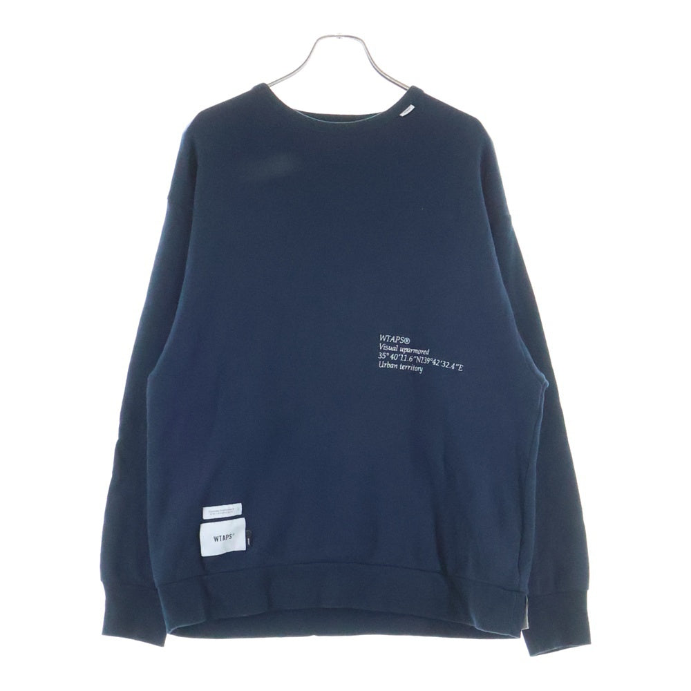 WTAPS(ダブルタップス) 21SS INSECT CREW NECK インセクト クルーネックスウェットシャツ トレーナー ネイビー 211ATDT-CSM18