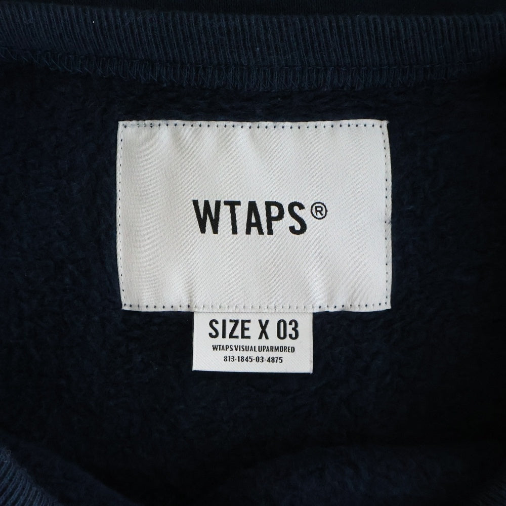 WTAPS(ダブルタップス) 21SS INSECT CREW NECK インセクト クルーネックスウェットシャツ トレーナー ネイビー 211ATDT-CSM18