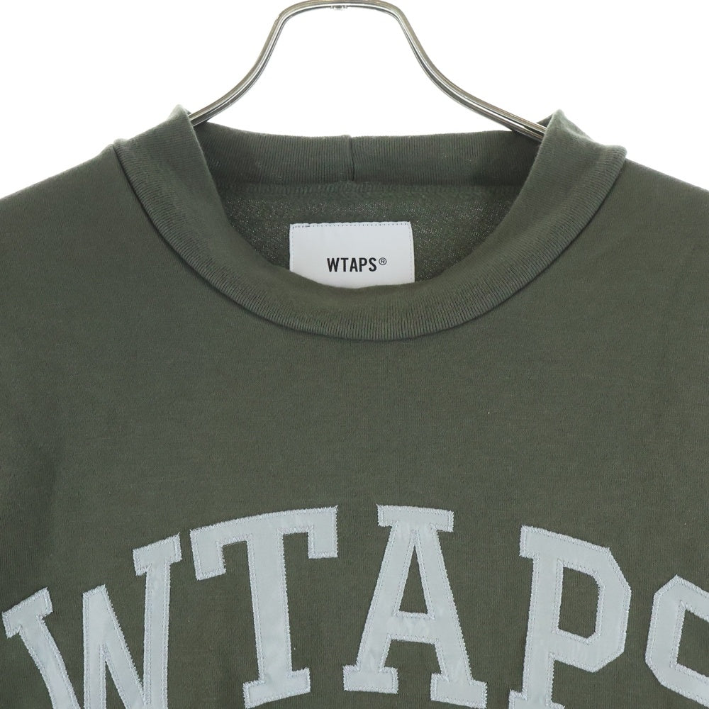 WTAPS(ダブルタップス) 20AW COLLEGE MOCK NECK COPO カレッジ モックネックスウェットシャツ トレーナー カーキ 202ATDT-CSM11