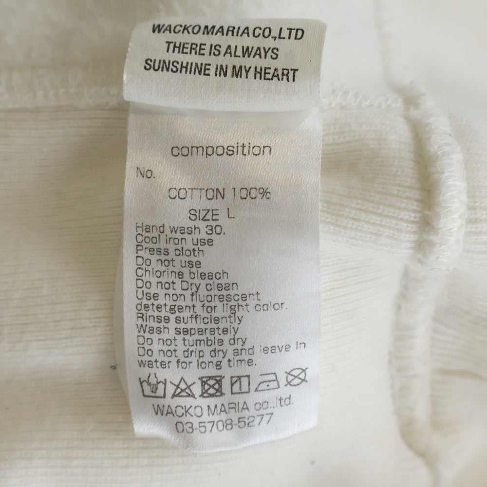 WACKO MARIA(ワコマリア) HEAVY WEIGHT CREW NECK SWEAT SHIRT ヘビーウェイト クルーネックスウェットシャツ ホワイト GP-C0001-BLANKLINE
