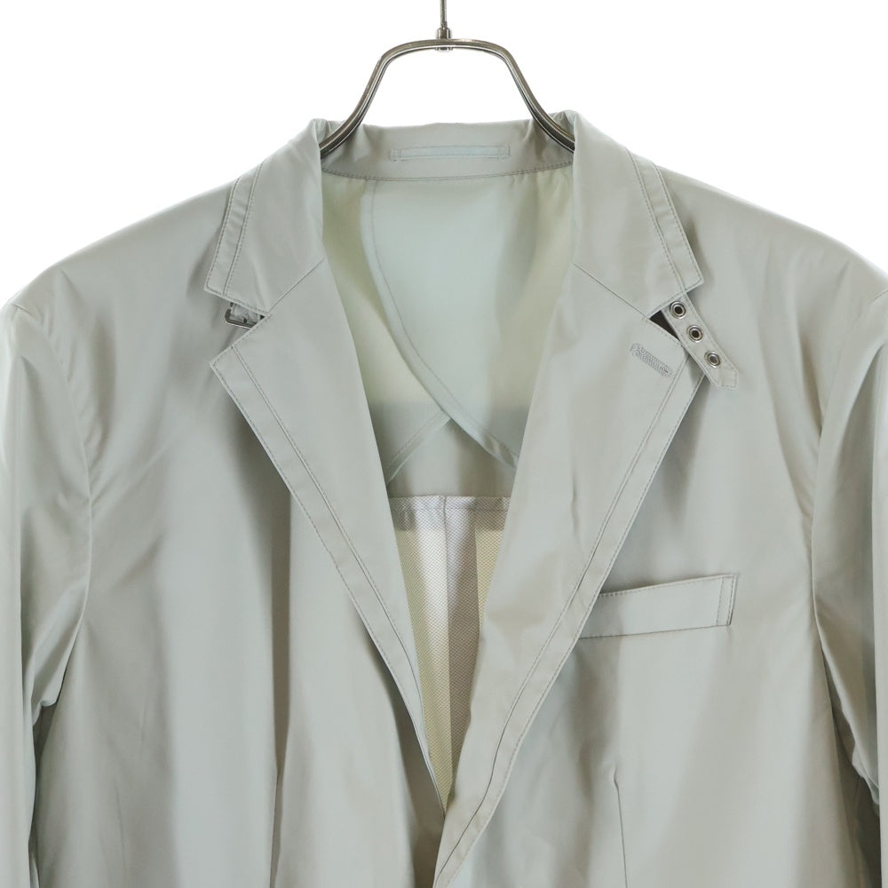 MICHEL KLEIN HOMME(ミッシェルクランオム) コットンライクストレッチ ナイロンテーラードジャケット グレー MNDDM-30430