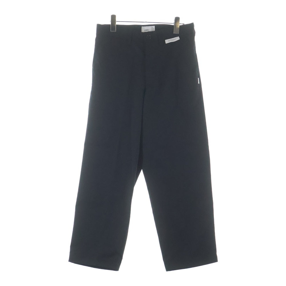 WTAPS(ダブルタップス) 25AW ポリエステル ジップフライ スラックス パンツ ブラック 252TQDT-PTM01