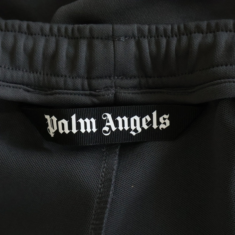 Palm Angels(パームエンジェルス) CLASSIC TRACK PANTS クラシック ロゴプリントデザイン サイドライン ウエストゴム ドローコード トラックパンツ グレー PMCJ004F22FAB001