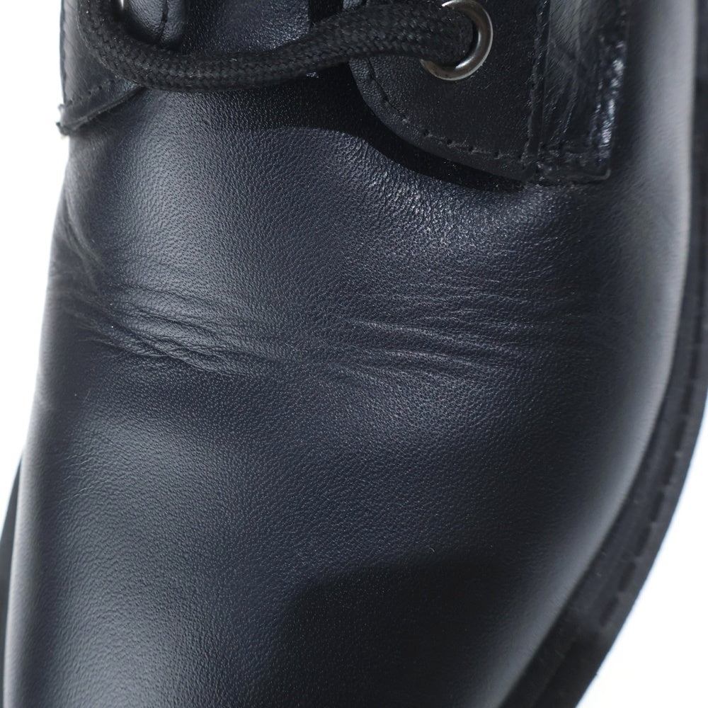 COACH(コーチ) CITYSOLE BOOT シティソール ロゴエンボス レースアップレザーブーツ ブラック CC748