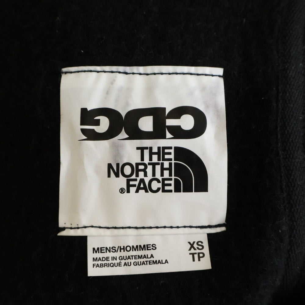 CDG(シーディージー) ×THE NORTH FACE SWEAT CREWNECK ザノースフェイス ダブルネームロゴプリント クルーネック スウェット トレーナー ブラック NT02602CD