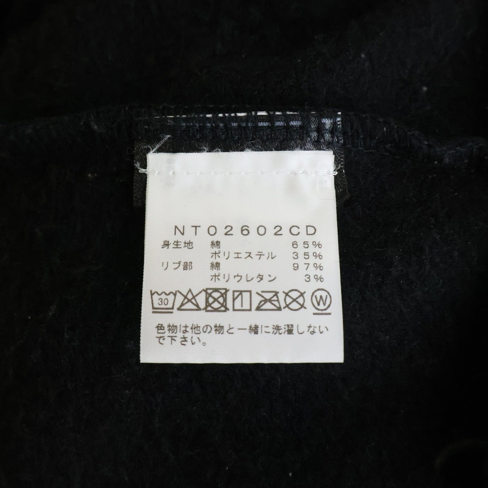 CDG(シーディージー) ×THE NORTH FACE SWEAT CREWNECK ザノースフェイス ダブルネームロゴプリント クルーネック スウェット トレーナー ブラック NT02602CD