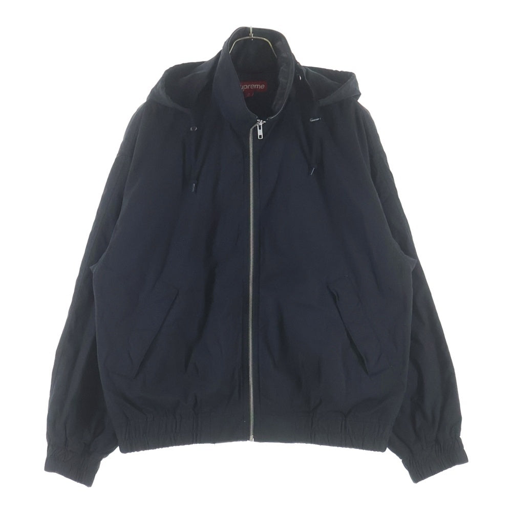 SUPREME(シュプリーム) 25SS Leather Collar Utility Jacket レザーカラー ユーティリティ ジップアップジャケット ブラック