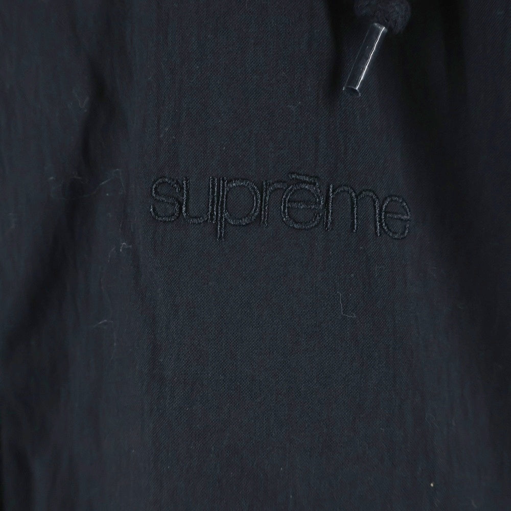 SUPREME(シュプリーム) 25SS Leather Collar Utility Jacket レザーカラー ユーティリティ ジップアップジャケット ブラック
