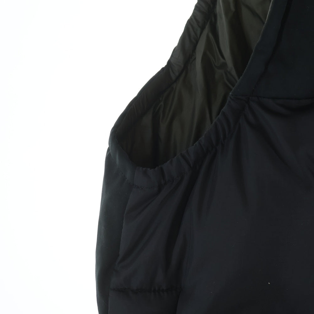 Sacai(サカイ) 23AW FAUX SUEDE MIX VEST フェイク スウェード切り替え ミックス ジップアップ ダウン ベスト ブラック 23-03211M