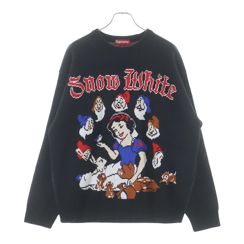 SUPREME(シュプリーム) 24AW ×Disney Snow White Sweater ディズニー スノー ホワイト クルーネックニットセーター ブラック