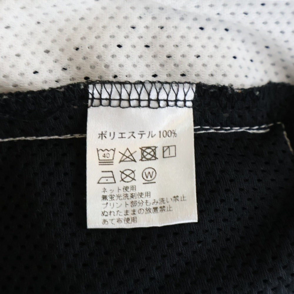 SAPEur(サプール) UofS Uniform Basket Shorts フロントロゴ ユニフォーム バスケットショーツ メッシュハーフパンツ ブラック/ホワイト