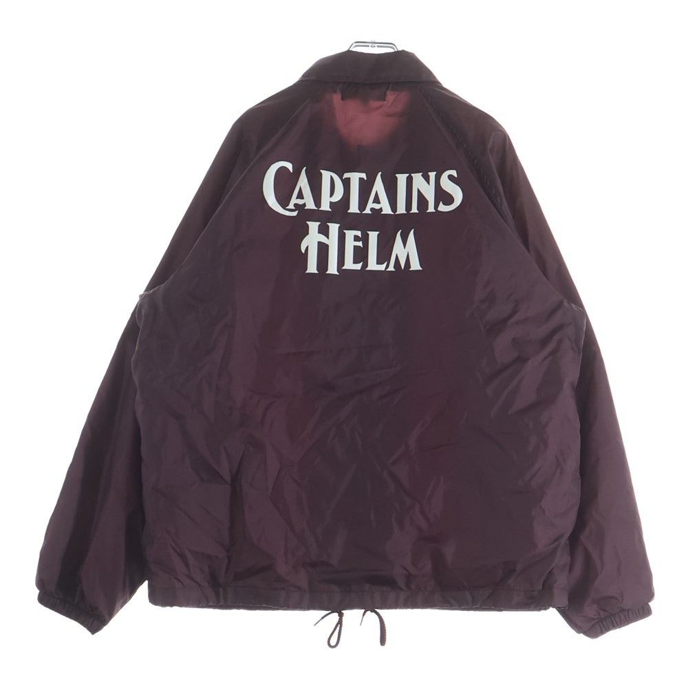 CAPTAINS HELM(キャプテンズ ヘルム) ロゴプリント レギュラーカラー コーチジャケット ボルドー