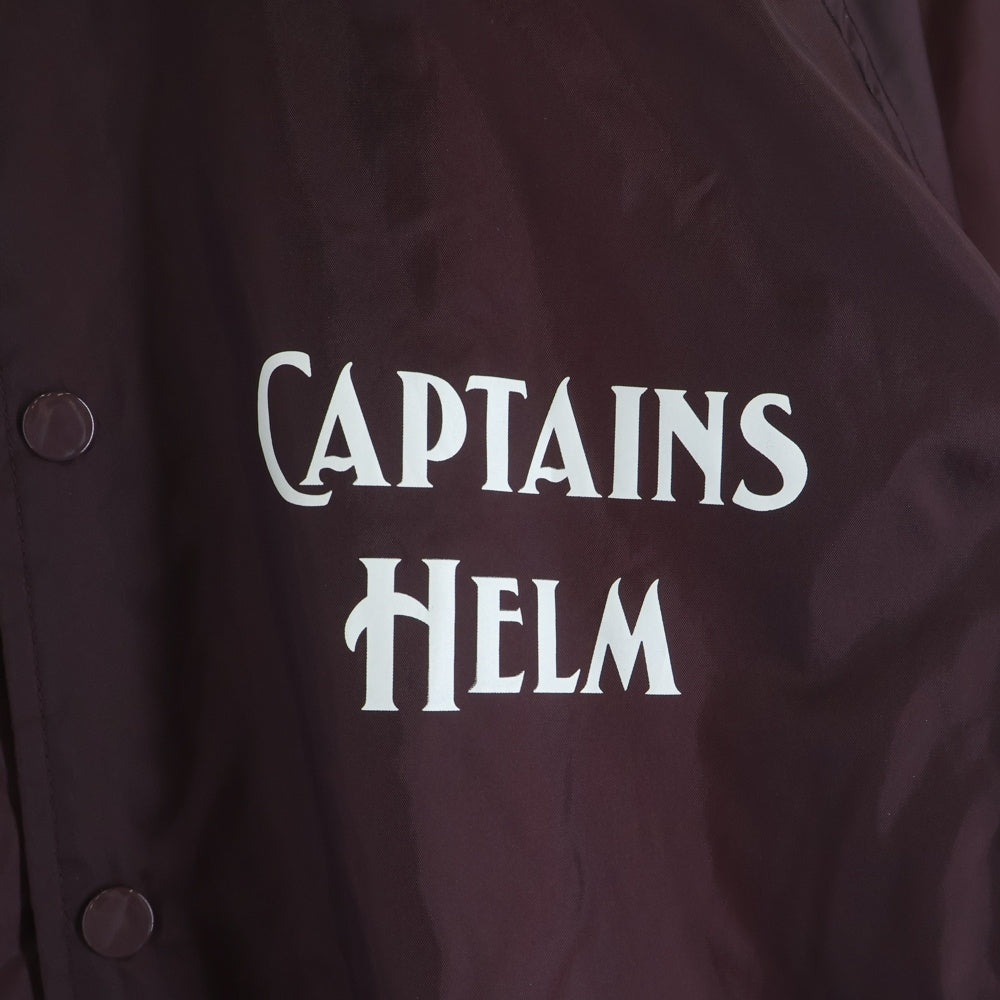 CAPTAINS HELM(キャプテンズ ヘルム) ロゴプリント レギュラーカラー コーチジャケット ボルドー