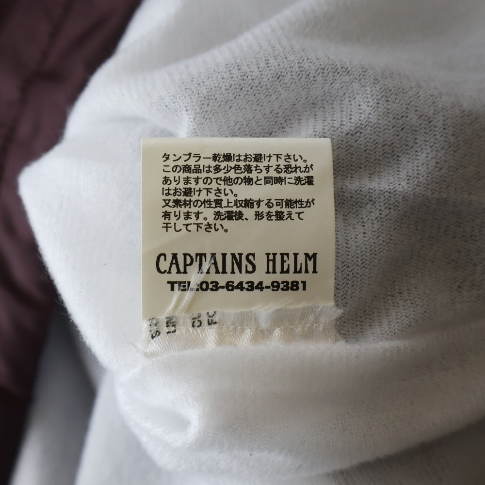 CAPTAINS HELM(キャプテンズ ヘルム) ロゴプリント レギュラーカラー コーチジャケット ボルドー