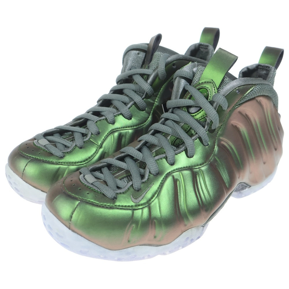 NIKE(ナイキ) WMNS AIR FOAMPOSITE ONE DARK STUCO ウィメンズ エアフォームポジットワン ダークスタッコ ハイカットスニーカー グリーン/シルバー US9/26cm AA3963-001 レディース