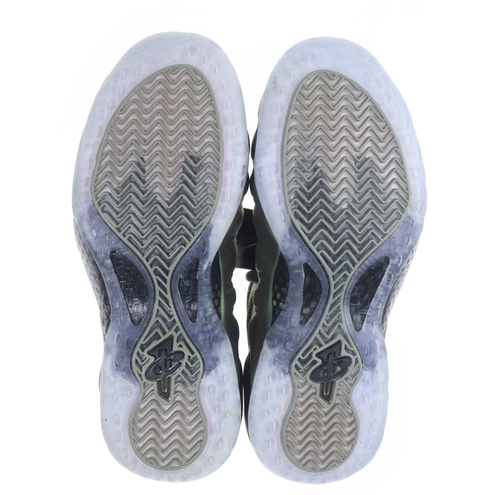 NIKE(ナイキ) WMNS AIR FOAMPOSITE ONE DARK STUCO ウィメンズ エアフォームポジットワン ダークスタッコ ハイカットスニーカー グリーン/シルバー US9/26cm AA3963-001 レディース