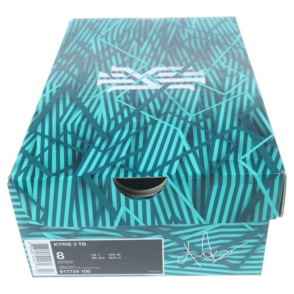 NIKE(ナイキ) KYRIE 3 TB カイリー3 ミッドカットスニーカー ホワイト/ブラック US8/26cm 917724-100
