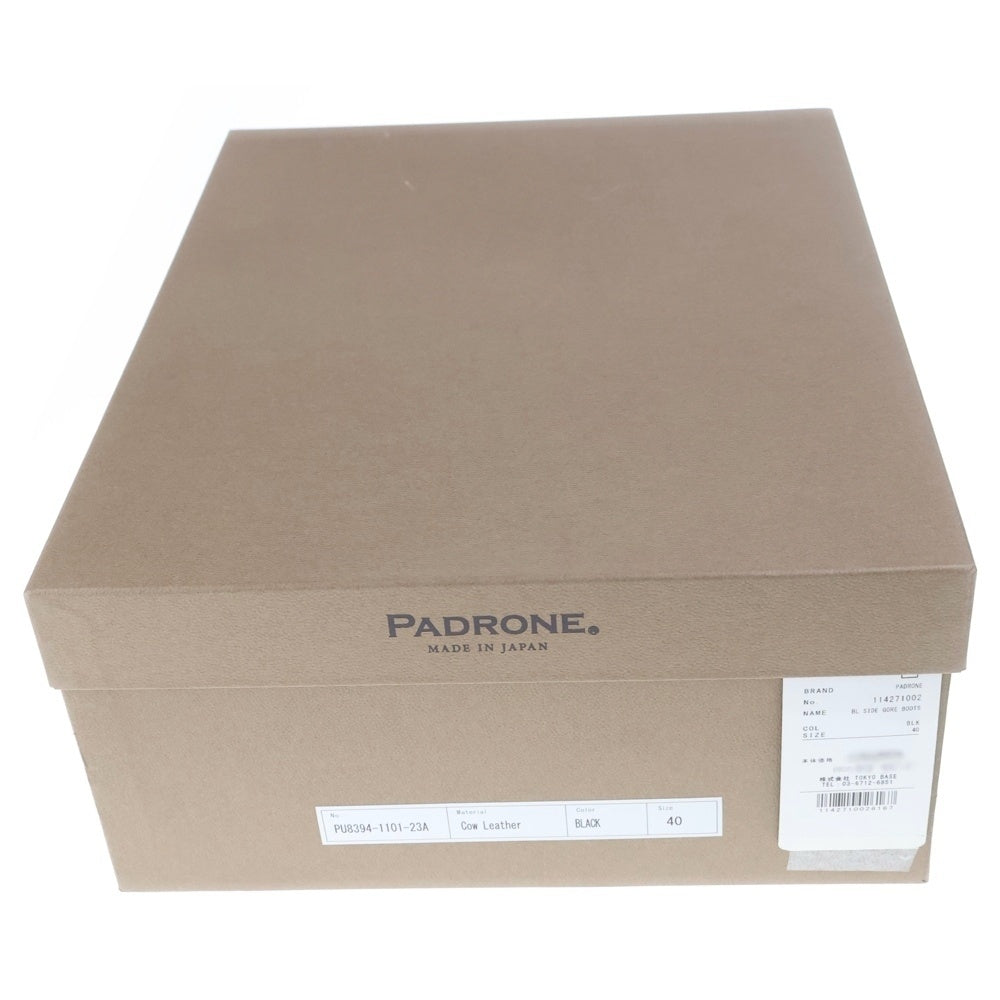 PADRONE(パドローネ) BL SIDEGORE BOOTS カウレザー サイドゴアブーツ ブラック PU8394-1101-23A